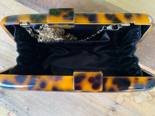 Lucite Tortoise Evening Clutch