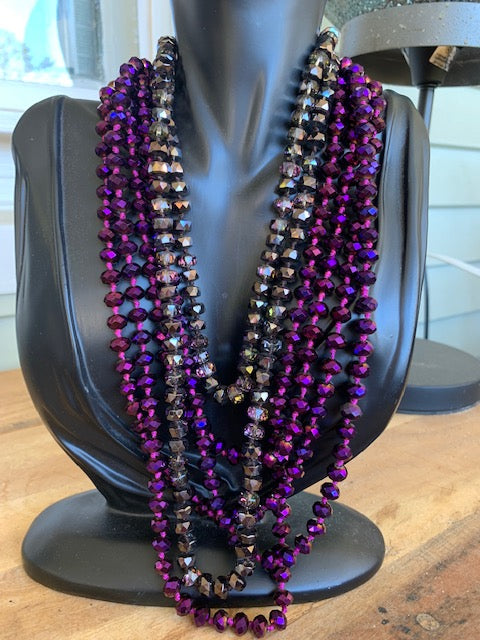 Crystal Necklace - Purple