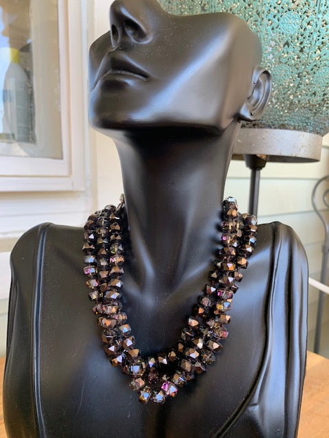 Crystal Necklace - Bronze