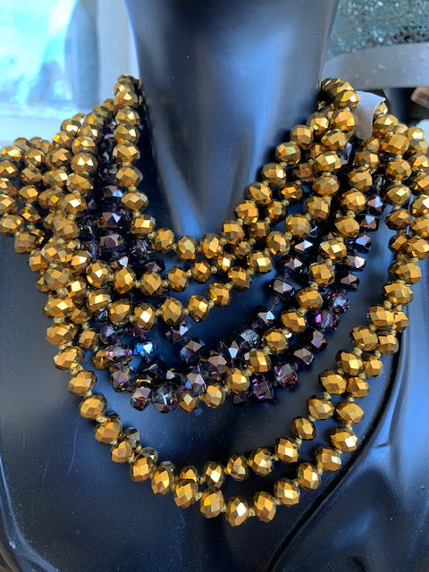 Crystal Necklace - Gold