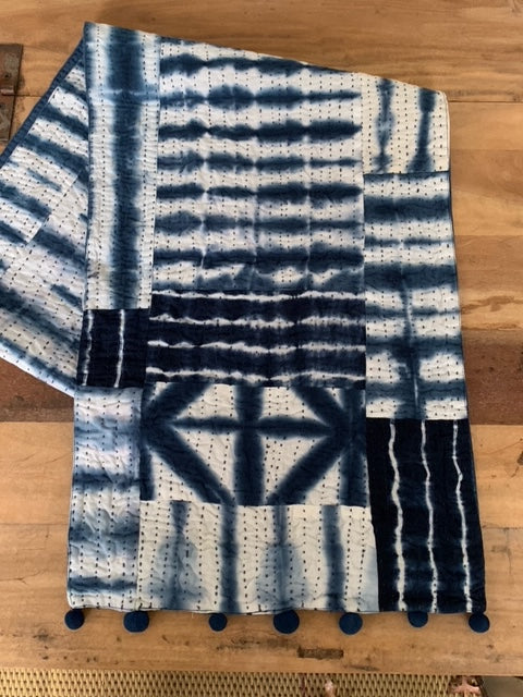 Indigo Patchwork Table Runner
