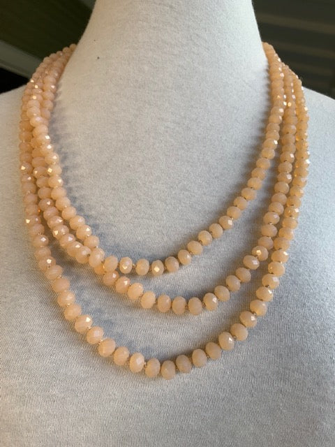 Crystal Necklace - Pink Champagne