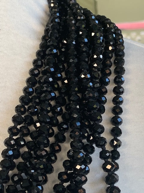 Crystal Necklace - Black