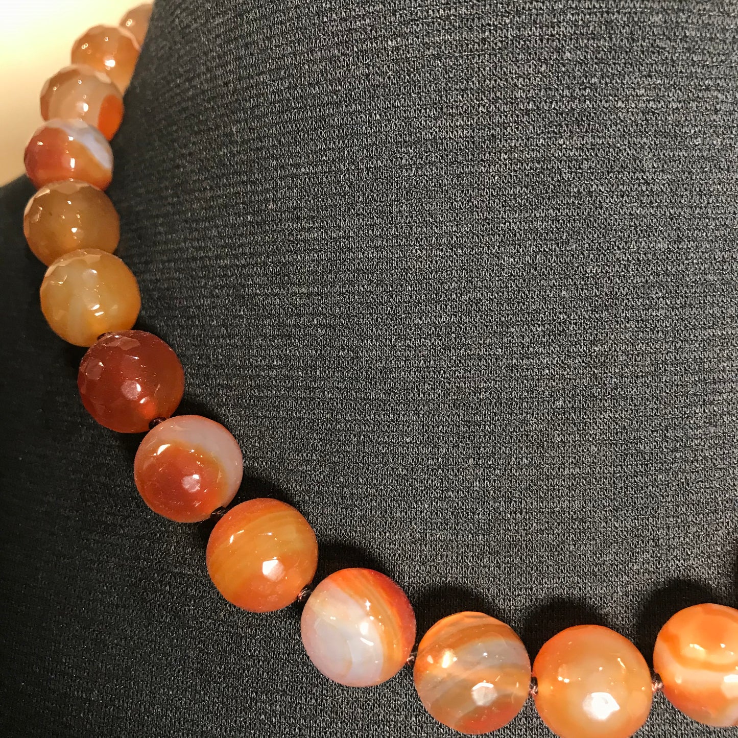 Faceted Carnelian Necklace