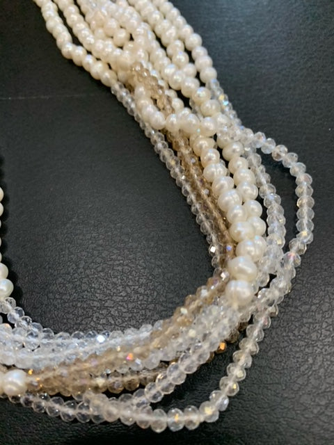 Crystal and Pearl Necklace