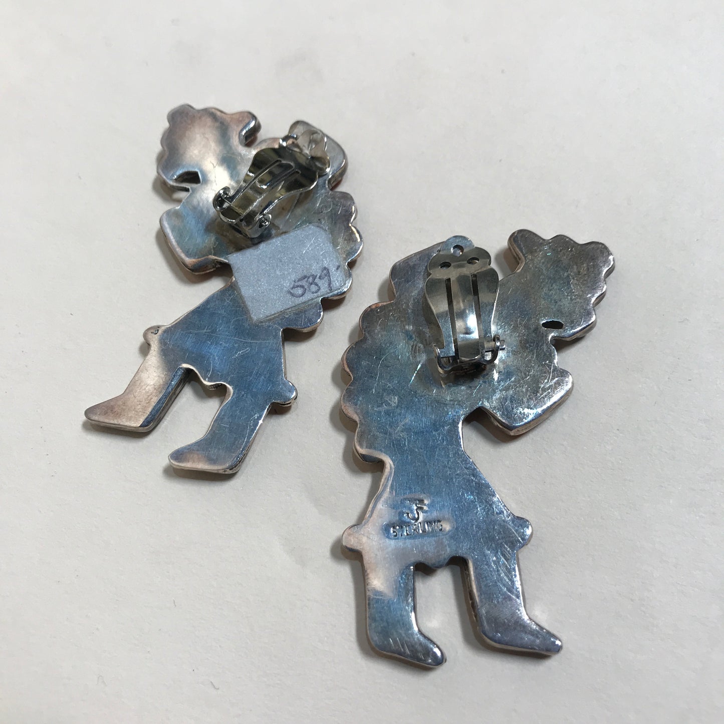 Large Rainbow Man Clip-On Earrings