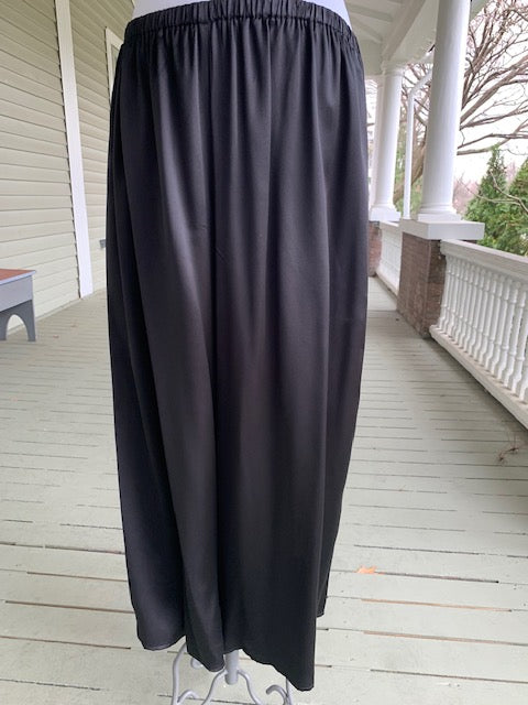 Silk Charmeuse Palazzo Pants (Black, Gold, or Steel Gray)