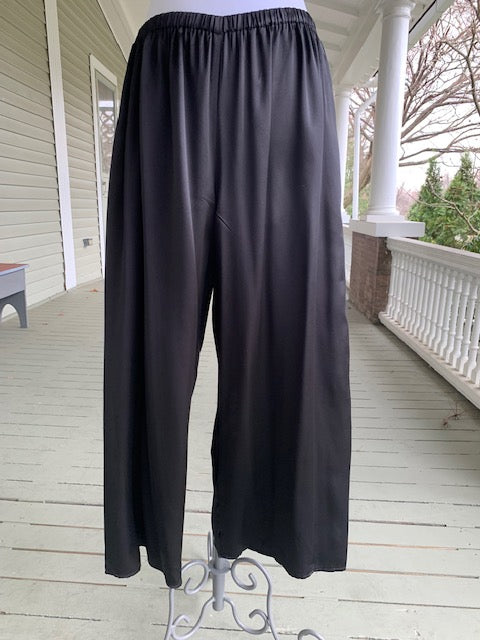 Silk Charmeuse Palazzo Pants (Black, Gold, or Steel Gray)