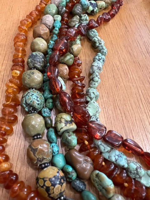 Turquoise and Baltic Amber
