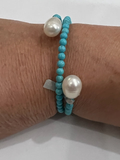 Turquoise with Freshwater Pearl