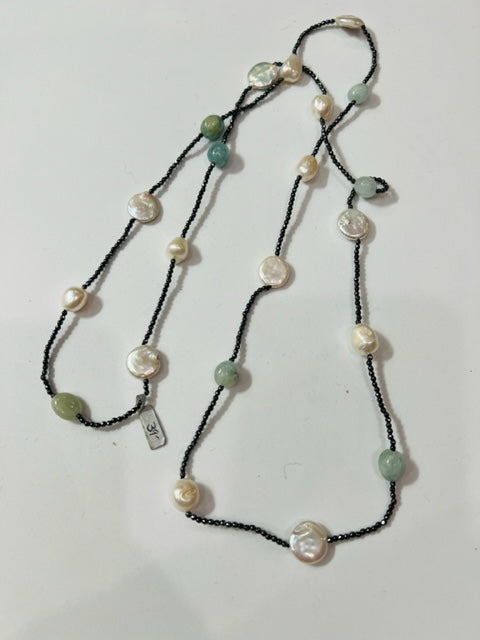 Long Gemstone Necklace (sold separately)
