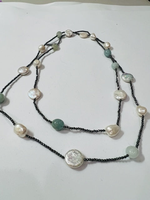 Long Gemstone Necklace (sold separately)