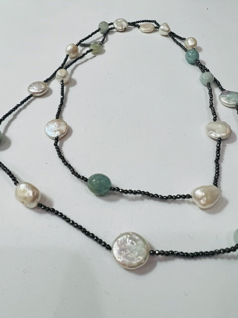 Long Gemstone Necklace (sold separately)