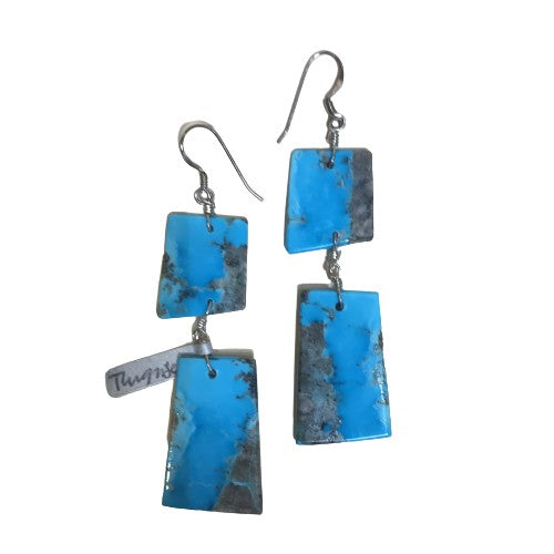 Turquoise Slab Earrings