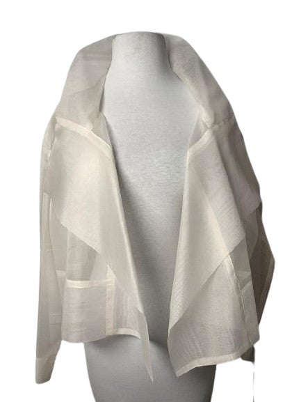 Silk Organza Cropped Jacket (Black or White)