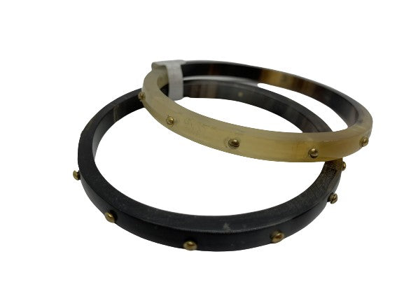 Horn Bangles with Brass Studs
