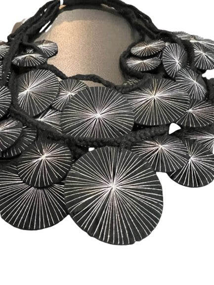 Flying Saucers in Black with Silver