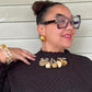 Gold Eco-Resin & Tagua Nut Necklace