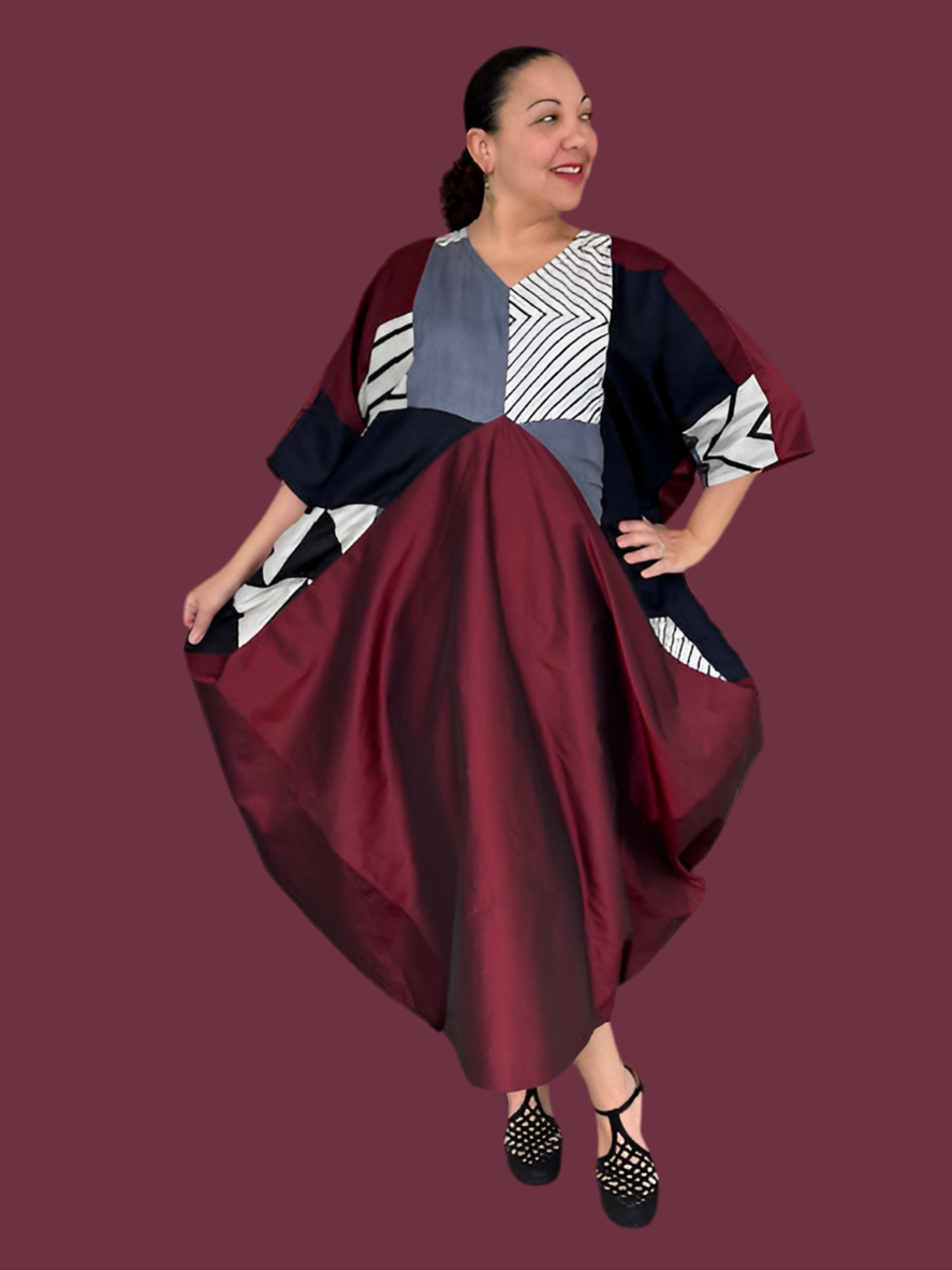 DTH Pyramid Dress - 100% Silk – Dem Two Hands