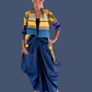 DTH Diva Pants in 100% Silk Taffeta(Blue)
