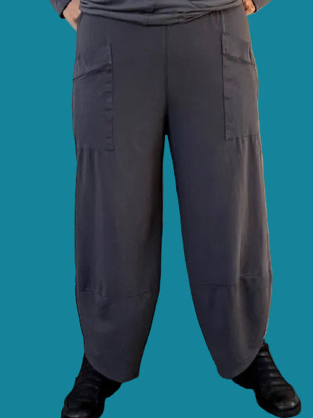 Transparente  Crossover Hem Pants (Black, Charcoal, Bordeaux)