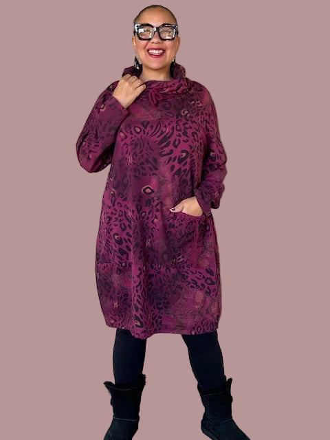 Transparente Animal Print Tunic