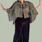 Dth 100% Silk Squares Jacket in Metallic