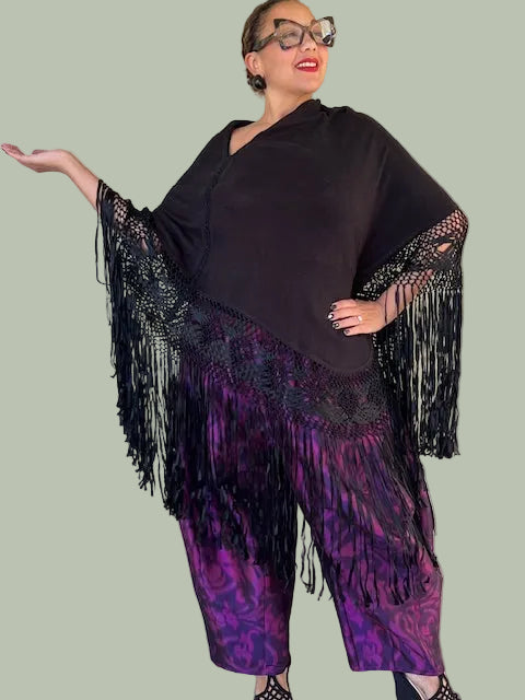 DTH Seamed Pants in Silk Ikat Design