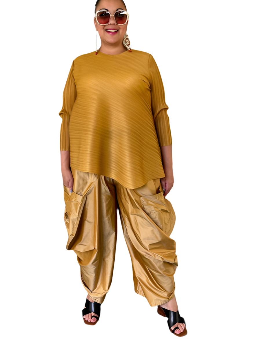 DTH Diva taffeta pants (honey gold color)