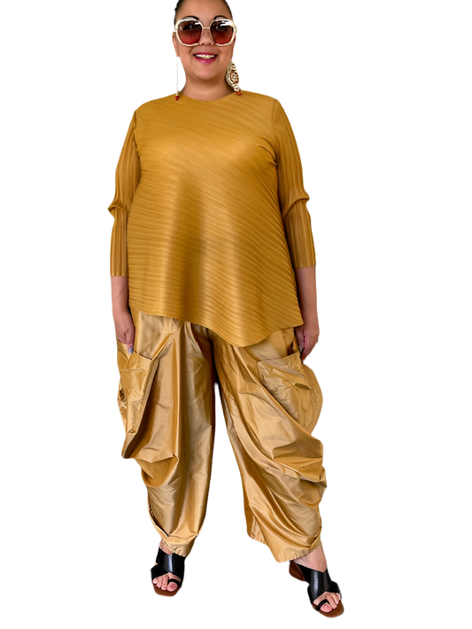 DTH Diva taffeta pants (honey gold color)
