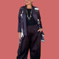 Dth Seamed Pant on 100% Black Polished Stretch Cotton