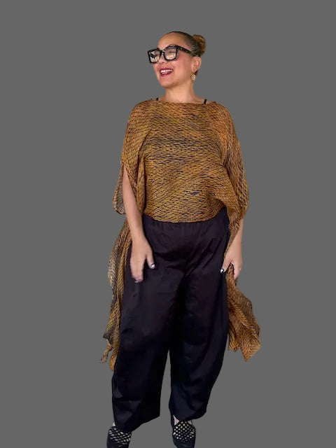 DTH Hand Dyed 100% Silk Top (Burnt Umber)