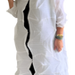 Vanite Couture Long White Pleated Duster