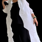 Vanite Couture Long White Pleated Duster