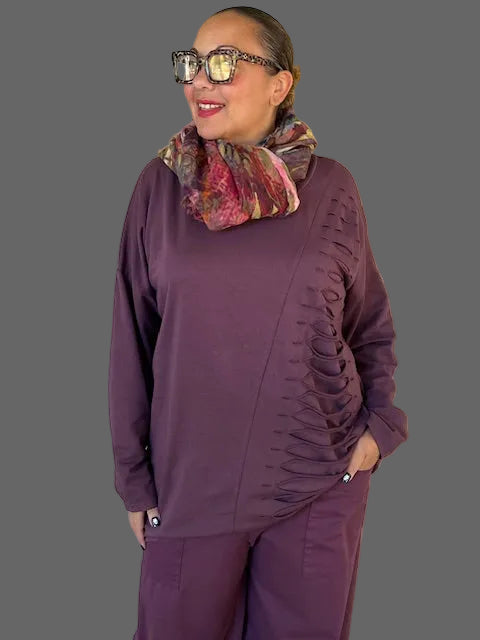 Transparente Laser Pullover (Bordeaux, Olive, Charcoal)