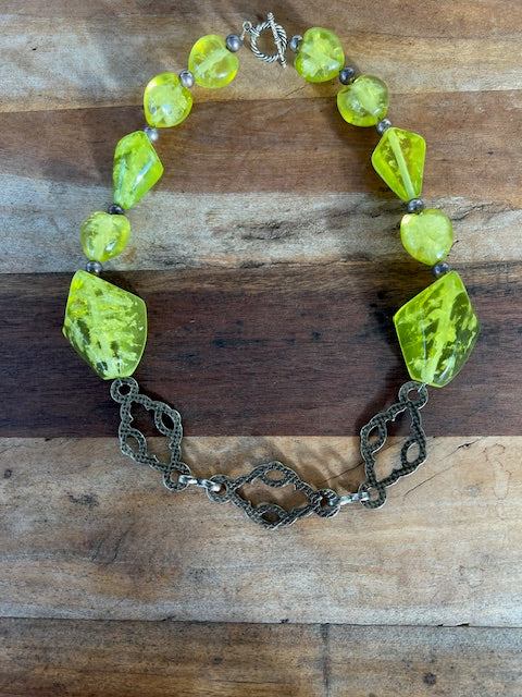 Green Resin necklace