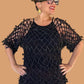 Dth Ribbon Fishnet Top