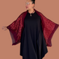 DTH Red Sequined Cocoon Jacket