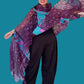 Dth 100% Silk Elegant Poncho Top (Wine)
