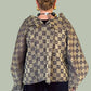 Dth 100% Silk Squares Jacket in Metallic