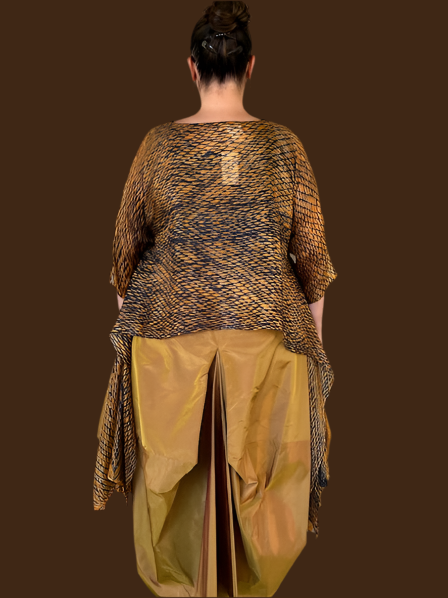 DTH Hand Dyed 100% Silk Top (Burnt Umber)