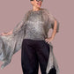 DTH Hand Dyed 100% Silk Top (Beige and Black)