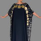 Black Caftan with  Big Gold Polka Dots