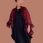 DTH Red Sequined Cocoon Jacket
