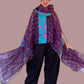 Dth 100% Silk Elegant Poncho Top (Wine)
