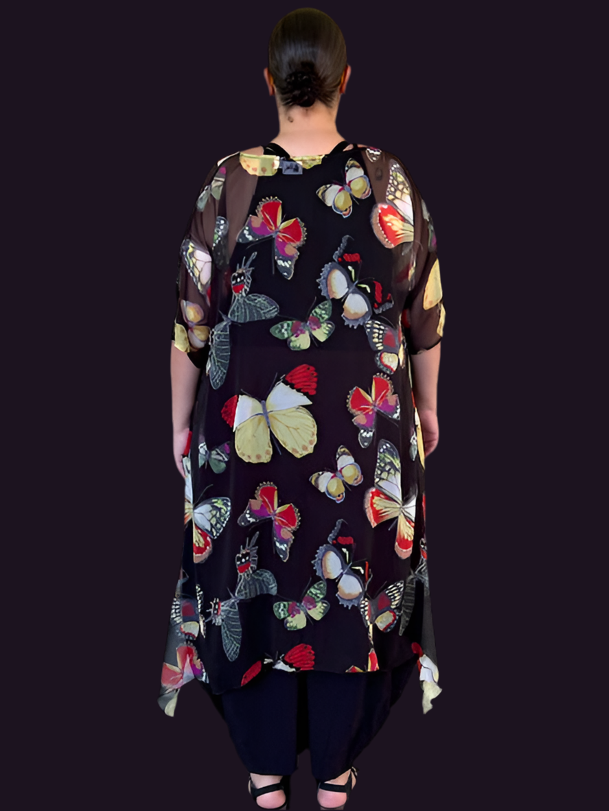 DTH Hi Lo Black Silk Butterfly Overlay