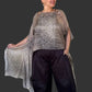 DTH Hand Dyed 100% Silk Top (Beige and Black)
