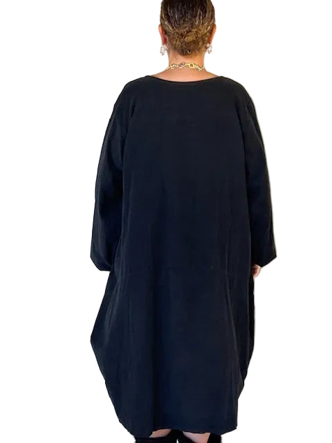Transparente 100% Cotton Baby Wale Corduroy Bubble Dress (Moss, Mustard, or Black)