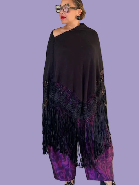 DTH Seamed Pants in Silk Ikat Design