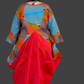 DTH Pyramid Dress -Cotton Ankara and Silk Taffeta